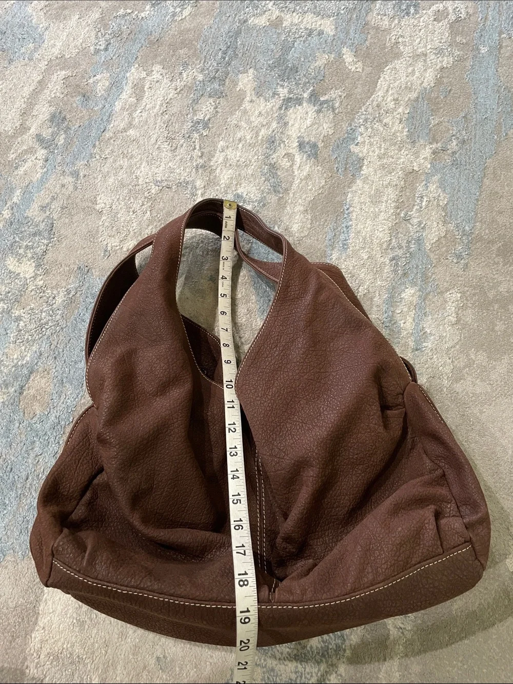 Sundance Boho Brown Leather Slouchy Hobo Bag Made In Italy